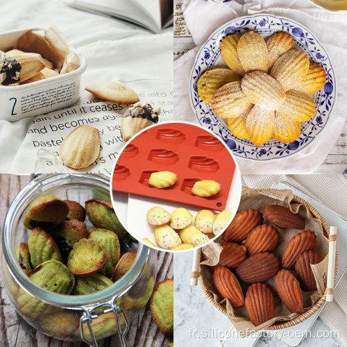 Moule de chocolat à gâteau à petite coquille en silicone